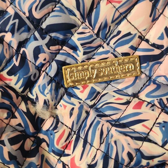 Simply Southern Blue & Purple Leaf Print Backpack - Picture 10 of 11